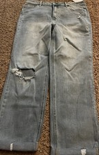 NWT WOMENS VERVET SHIRLEY SUPER HIGH RISE SLIM STRAIGHT JEANS-SIZE 32-LT BLUE