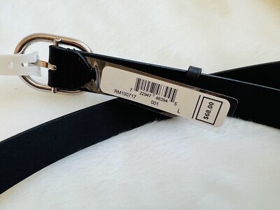 New! Rebecca Minkoff Leather Belt with Pavé Crystal Buckle  display picture 1
