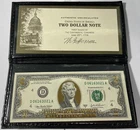 2003A $2 FRN Specially gold enhanced 4 pcs (#2322) in leatherete cases.
