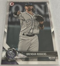 2018 Bowman Baseball Prospects Brendan Rodgers Colorado Rockies base card #BP43