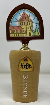 Leffe Blonde Blond Belgian Ale Wood 7  Shotgun Tap Handle - NIB