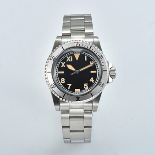 39.5MM Retro Case Acrylic Lens Ring Mouth Rotating With NH35 Movement - Picture 34 of 36