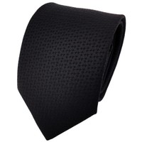 Tigertie Designer Krawatte Schwarz Uni Gepunktet - Cravate Tie Binder