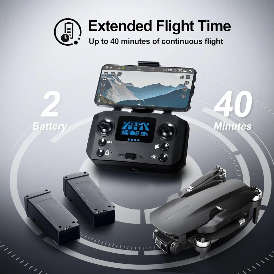 Drones with Camera 4k 3800ft 5G GPS FPV Quadcopter Auto Return Home With 32GB TF - Image 4 of 4