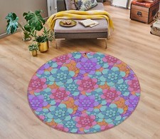 3D Fun Flower Pattern NBC493398 Game Rug Mat Elegant Photo Carpet Mat Romy