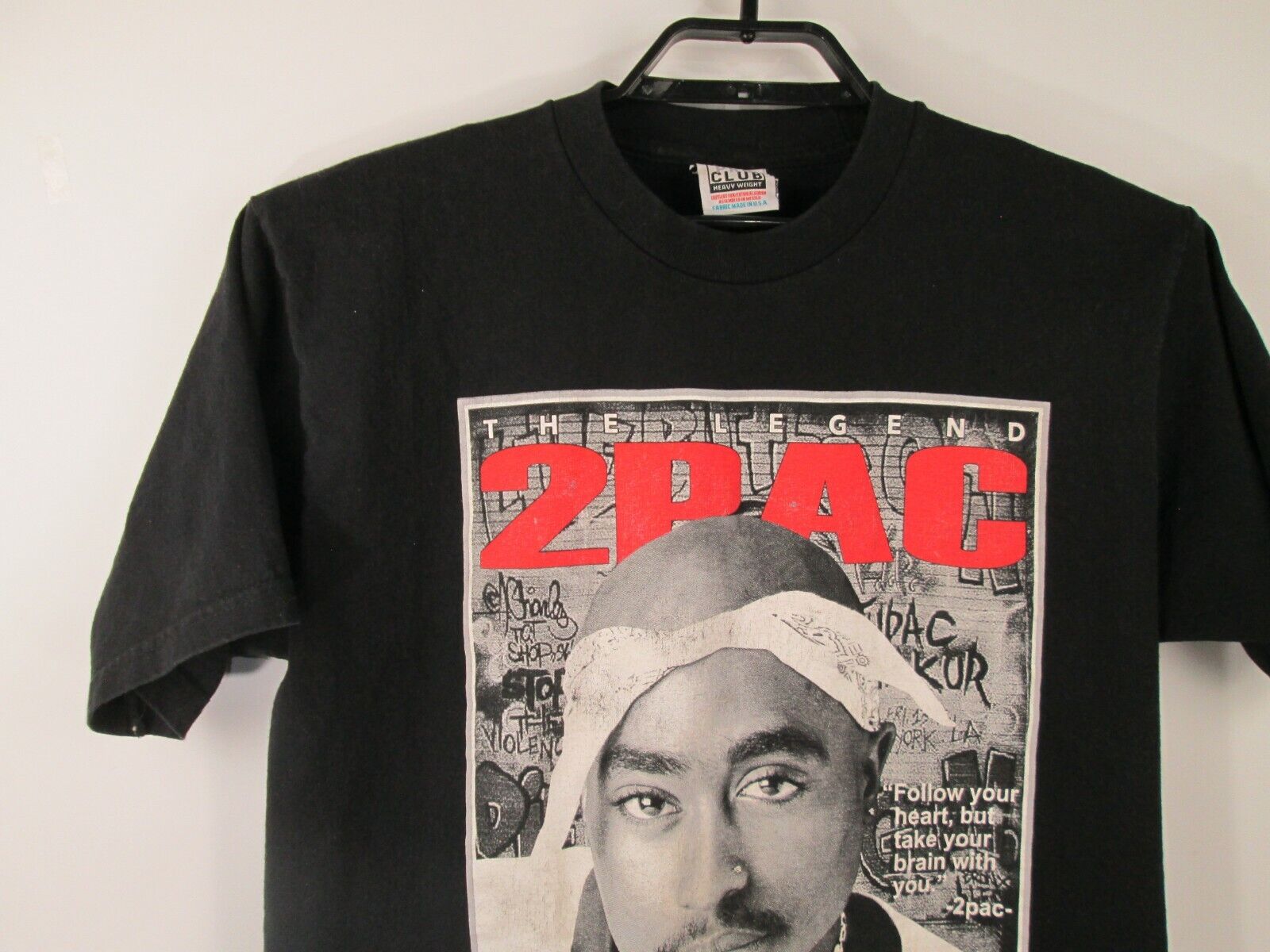 Neuken Zuiver Portiek Tupac Shakur 2PAC T Shirt Pro Club Mens Sz L Black Hip Hop Rap Short Sleeve  | eBay