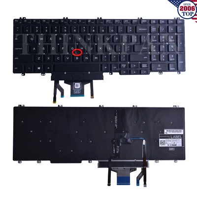 BESTPARTS Genuine Backlit US Keyboard for Dell Latitude 5500 5501 5510 5511 Pointer 0MMH7V