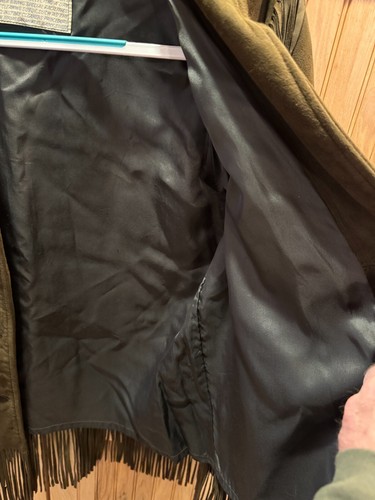 Vintage Western Fringe Brown Suede Leather Jacket Coat Mens Sz 38 - Picture 10 of 15