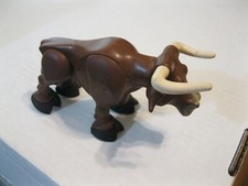 Fisher Price Husky Helper 1980 Bull Steer Figure #330 #4516 Vintage
