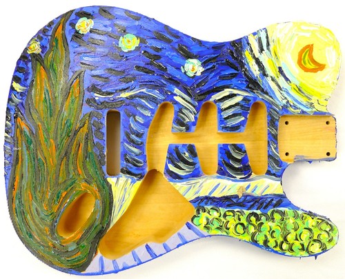 Tele Strat Hybird Body 2pcs North American Alder SSS Hand Oil Pinting ≦3.85Lbs - Picture 4 of 21