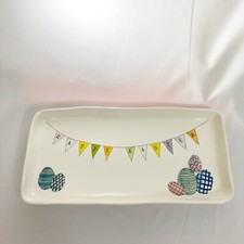 Rae Dunn Ceramic "Happy Easter" Rectangular Ceramic Serving Tray Dish