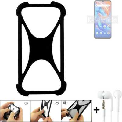 Schutzring für UMIDIGI A13 Silikoncase + headphones Softcase Bumper Schutz Hül