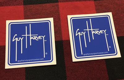 Lot 2 Guy Harvey Fishing Outdoor Clothing Sportswear Surfing Glossy Sticker