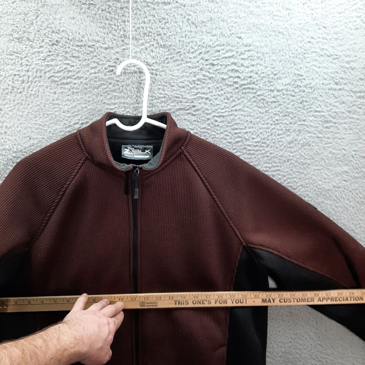 ZeroXposur ZXBLK Jacket Adult Large Maroon Black Cable Knit ZeroXposur ZXBLK Jacket Adult Large Maroon Black Cable Knit