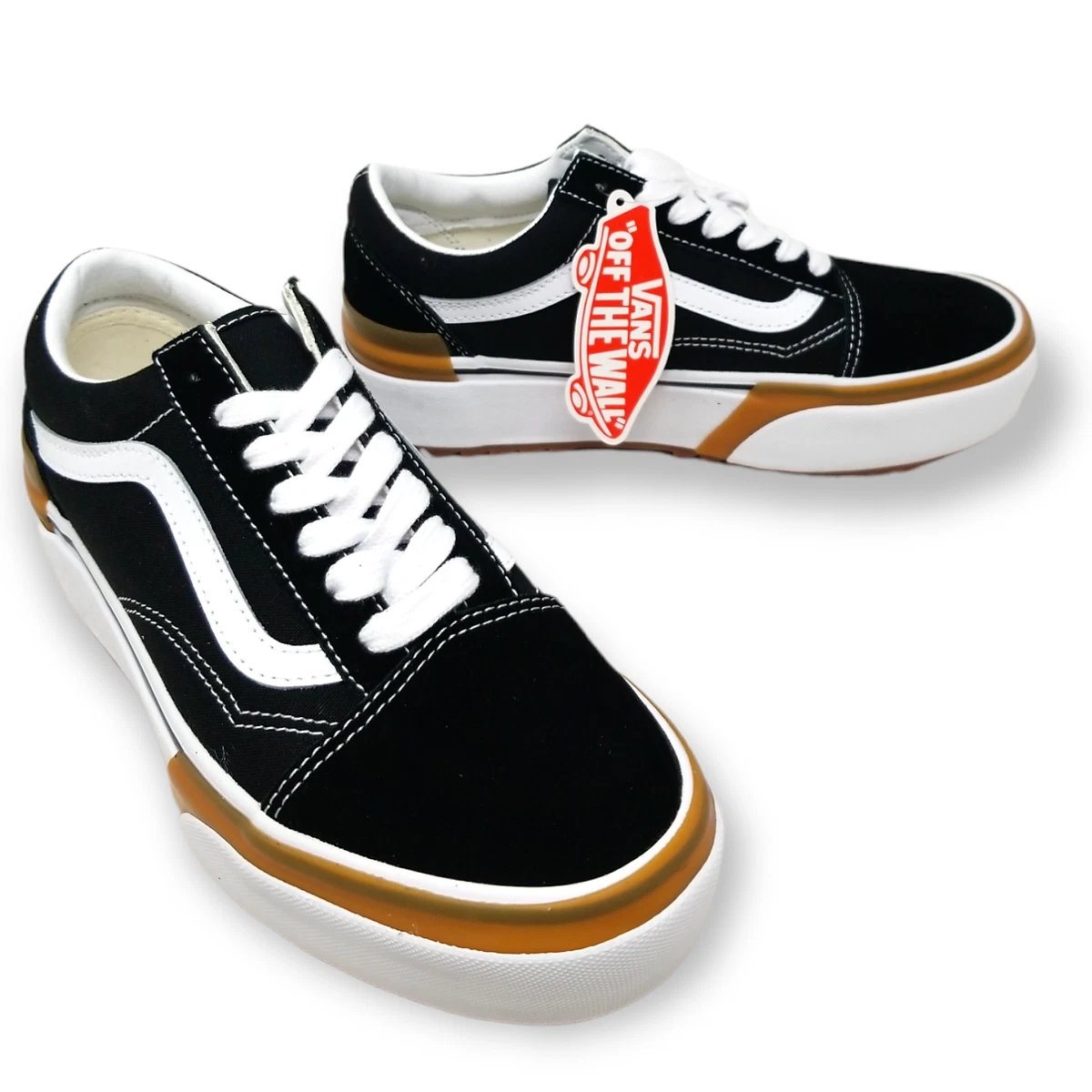 OLD SKOOL STACKED - BLACK / WHITE GUM - US Men&#039;s Size 8.5 = Women&#039;s 10 | eBay