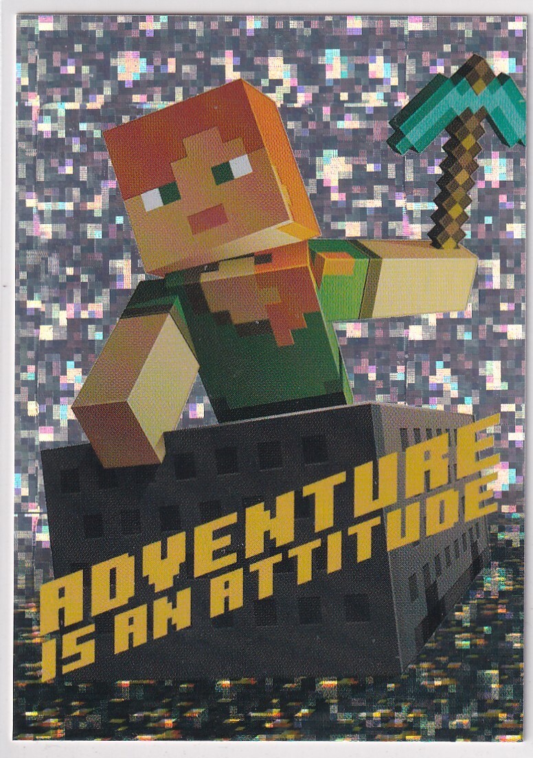 Panini Minecraft Time To Mine No. 23 Adventure Is an Attitude Pixel Glitter  | eBay