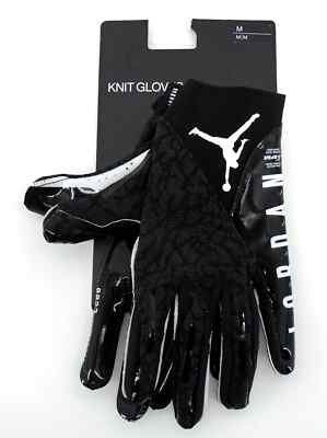 #ad Nike Jordan Vapor Knit Football Gloves Men#x27;s Medium Black White $29.66