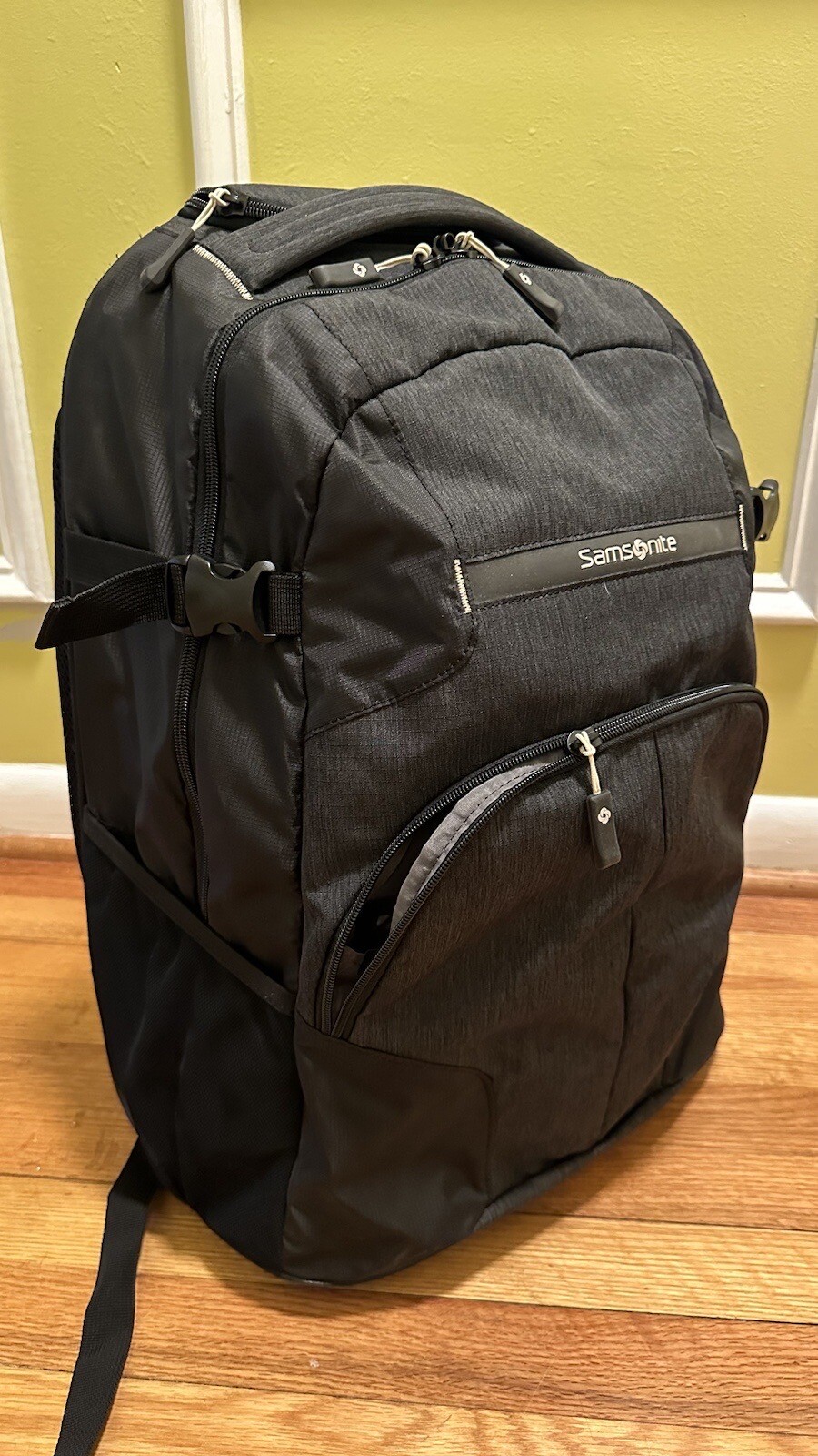 New SAMSONITE Rewind Laptop Backpack with Wheels 16" taupe 2 Wheeled Luggage eBay