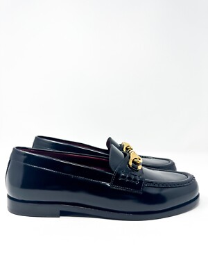 Valentino Garavani 6W2J0F84YCWMH5 関税送料込 Valentino Garavani Men's Vlogo Chain Moc Toe Loafers Black