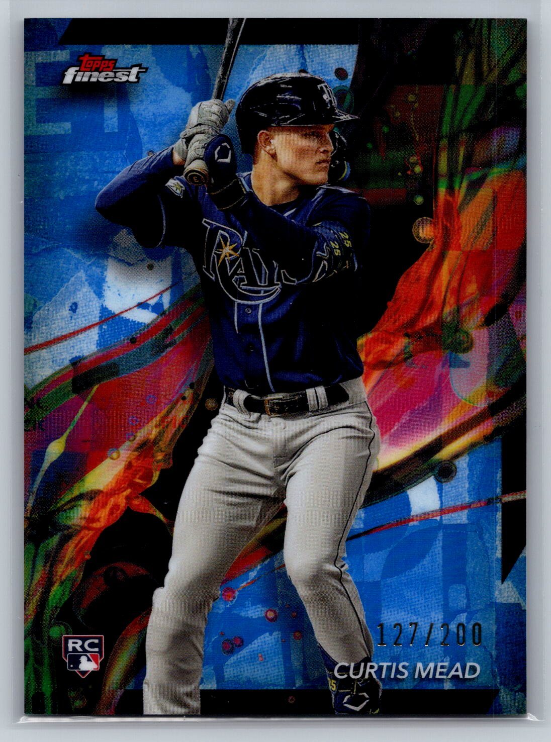 2024 Topps Finest #78 Curtis Mead Blue Refractor /200 RC RAYS
