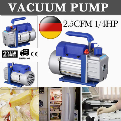 1//4HP 5Pa 2.5CFM Single-Stage Rotary Vane Vacuum Pump Oil Bottle AC 220V 50Hz