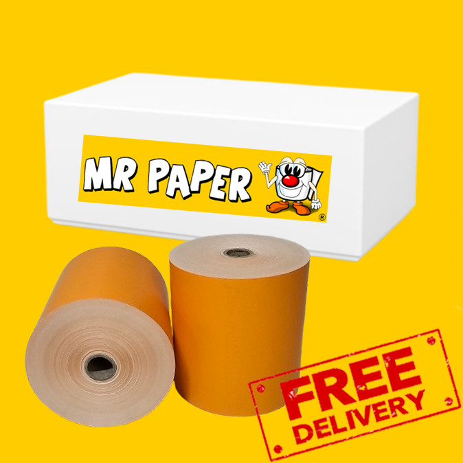 80mm Thermal Till Rolls / Printer Rolls / Receipt Rolls - Box of 20 - ORANGE