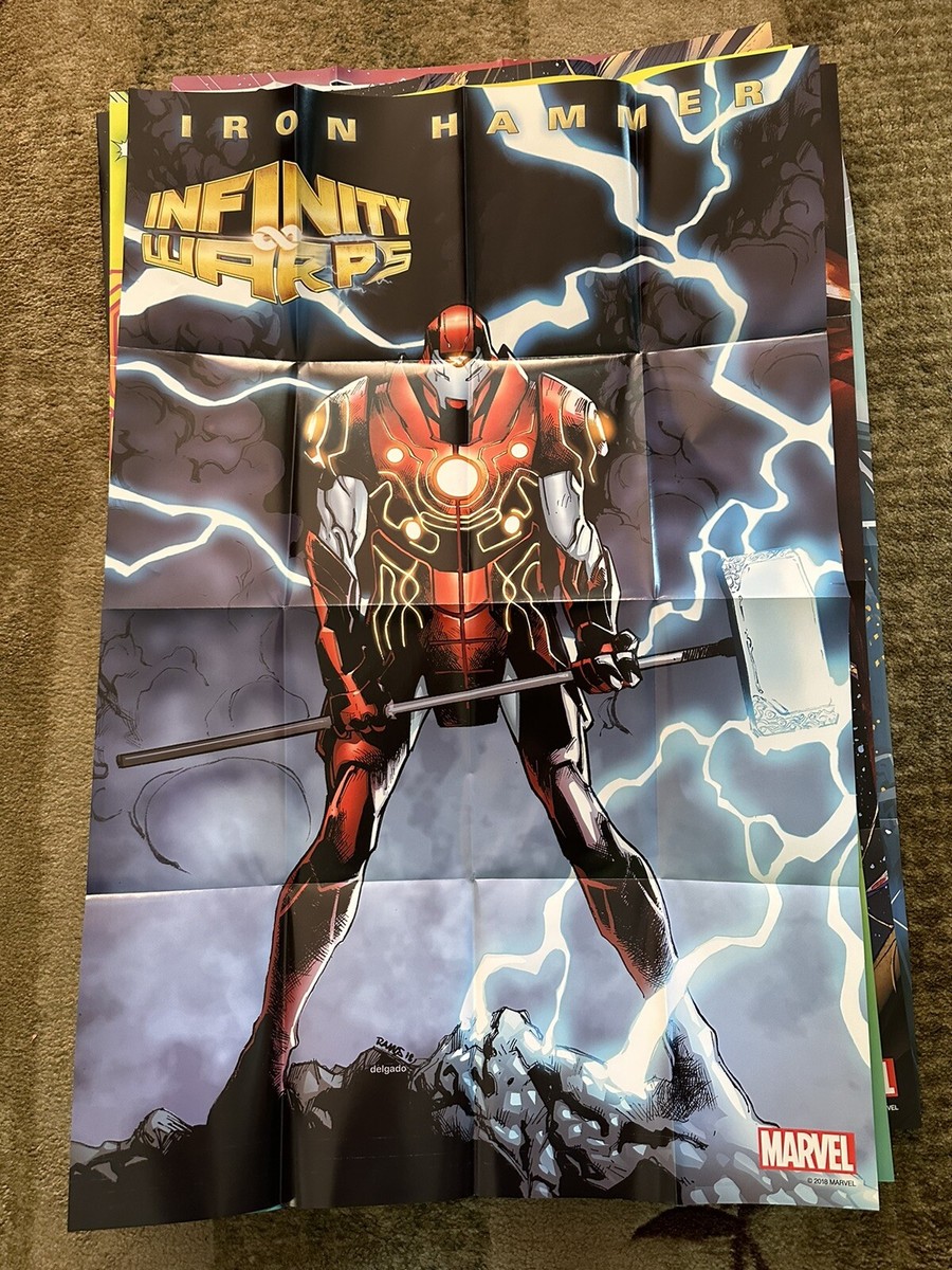 Marvel Promo Poster Iron Man, Deadpool Asguardian Or Infinity War Folded  24”x36”