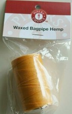 Bagpipe Yellow Waxed Hemp Bagpipes by Pipers Choice Pipes 2oz 50g