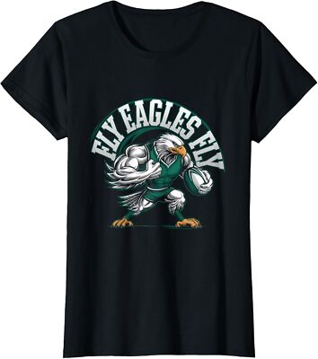 Eagles Fly Vintage Eagles Flying Bird Funny Lets Hunt Ladies' Crewneck T-Shirt