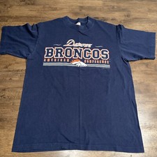 Vintage 1997 Denver Broncos American Conference Shirt Large 90s Single-Stitch