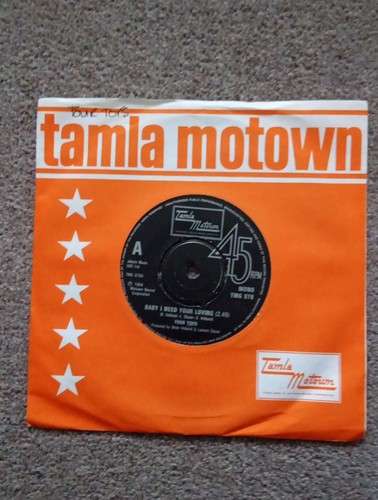 Four Tops - Baby I Need Your Loving / Yesterday's Dreams 7" Single