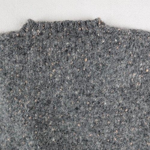J Crew Sweater Mens M Gray Crew Neck Long Sleeve Ribbed Cuffs Knitwear Wool VTG - Picture 14 of 19