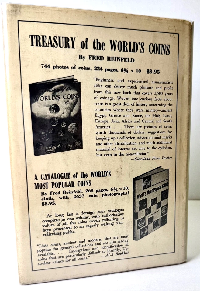 Как построить коллекцию монет, Фред Рейнфельд, 1958 1-е издание в майларе - ОТЛИЧНО - Изображение 2 из 4