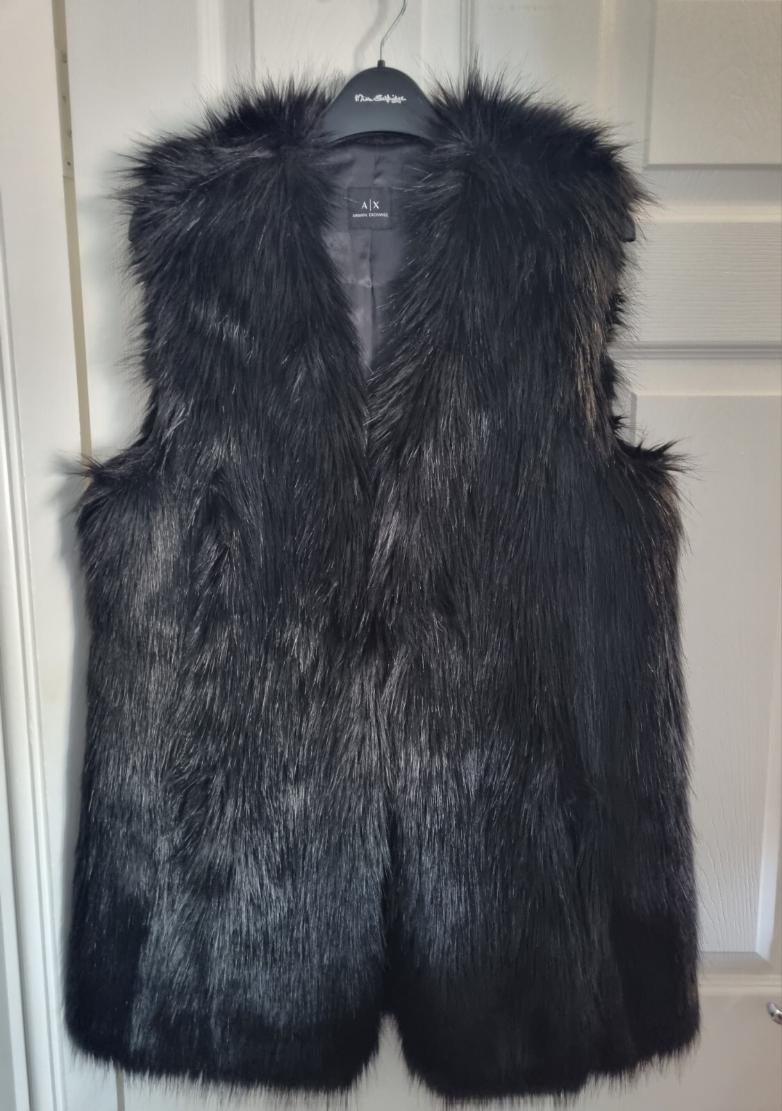 New Black Amarni Exchange Faux Fur Gillet Size S will fit 8/10 💗