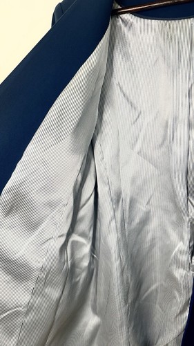 Calvin Klein Women's Plus Size 16W Blue Teal Open Front Jacket Suit Blazer NWT - Picture 7 of 15