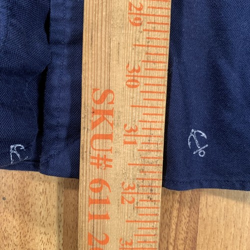 Ralph Lauren Hemd Herren Große L Blau Anker All Over Print Freizeit Knopfleiste - Bild 5 von 9
