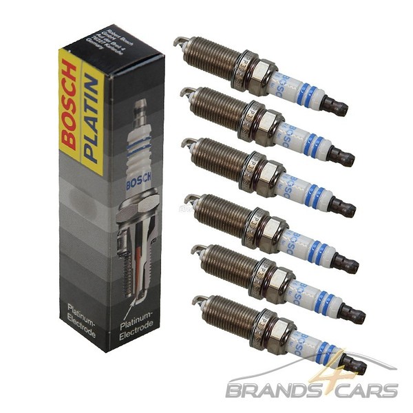 6X Bosch ZÜNdkerze Doppelplatin FÜR Peugeot 807 3.0 V6 02-06-image