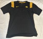 Nike Iowa Hawkeyes Football Black T Shirt Size - Large, Team Issued — photo 1