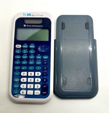 Texas Instruments TI-34 MultiView Scientific Calculator - Blue/White Working