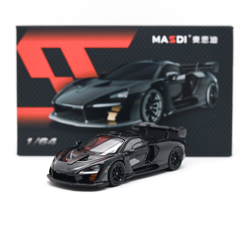 MASDI 1:64 Senna Black Diecast Model Car