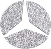 3Pcs FüR Mercedes Benz Bling Lenkrad Emblem Aufkleber Crystal Car Interior