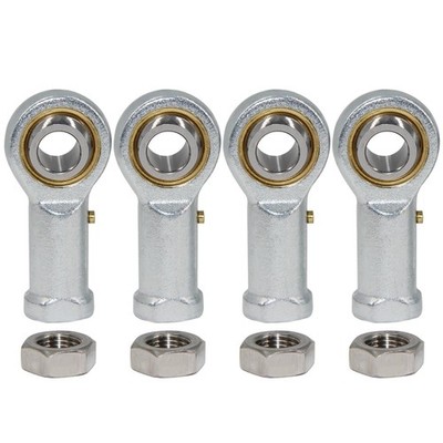 4 Pcs PHSB8 1/2-inch Bore 1/2-20 Female Right Hand Rod End Bearings with Nuts