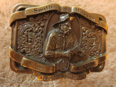 S&W ''Reliability'' belt buckle by Bergamot.1989 Brass.