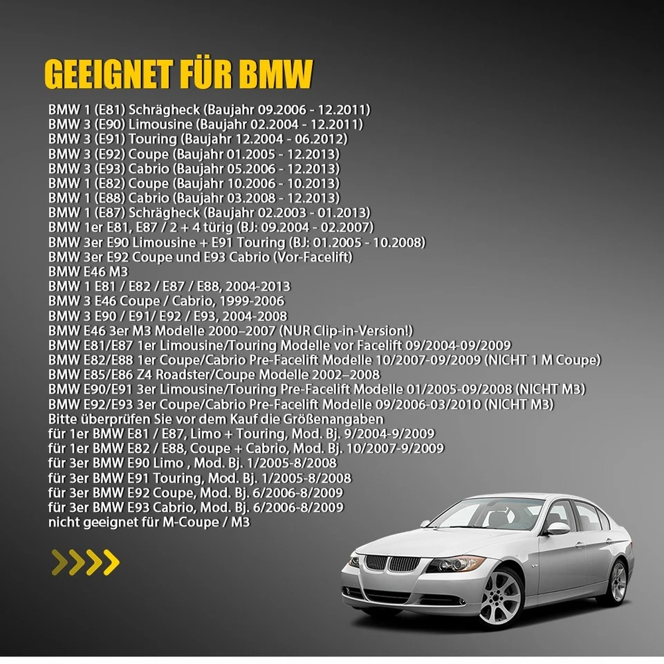 Spiegelglas BMW 1er E81 E87 3er E90 E91 links + rechts SET SATZ Spiegelgläser - Bild 4 von 4