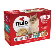 Grain-Free Minced with Whole Proteins Wet Canned Cat and Kitten Food, Variety...