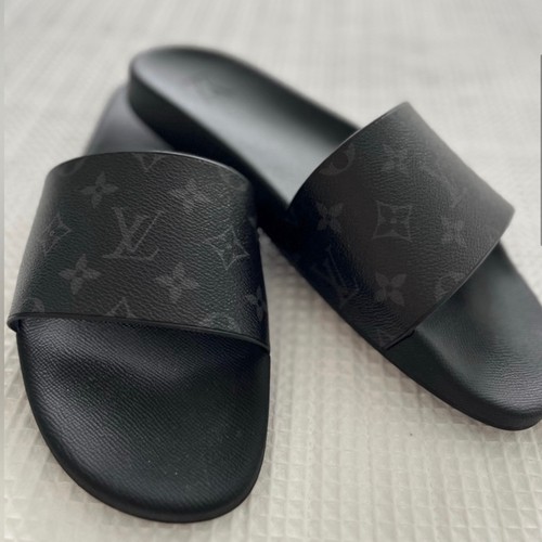 $650 Louis Vuitton Waterfront Mule Sandals Pool Slides Black Eclipse Size US 11 - Picture 5 of 7