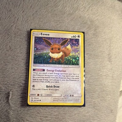 Pokémon Eevee 101/149 SM Base Set Reverse Holo 60 HP Common Basic 2017