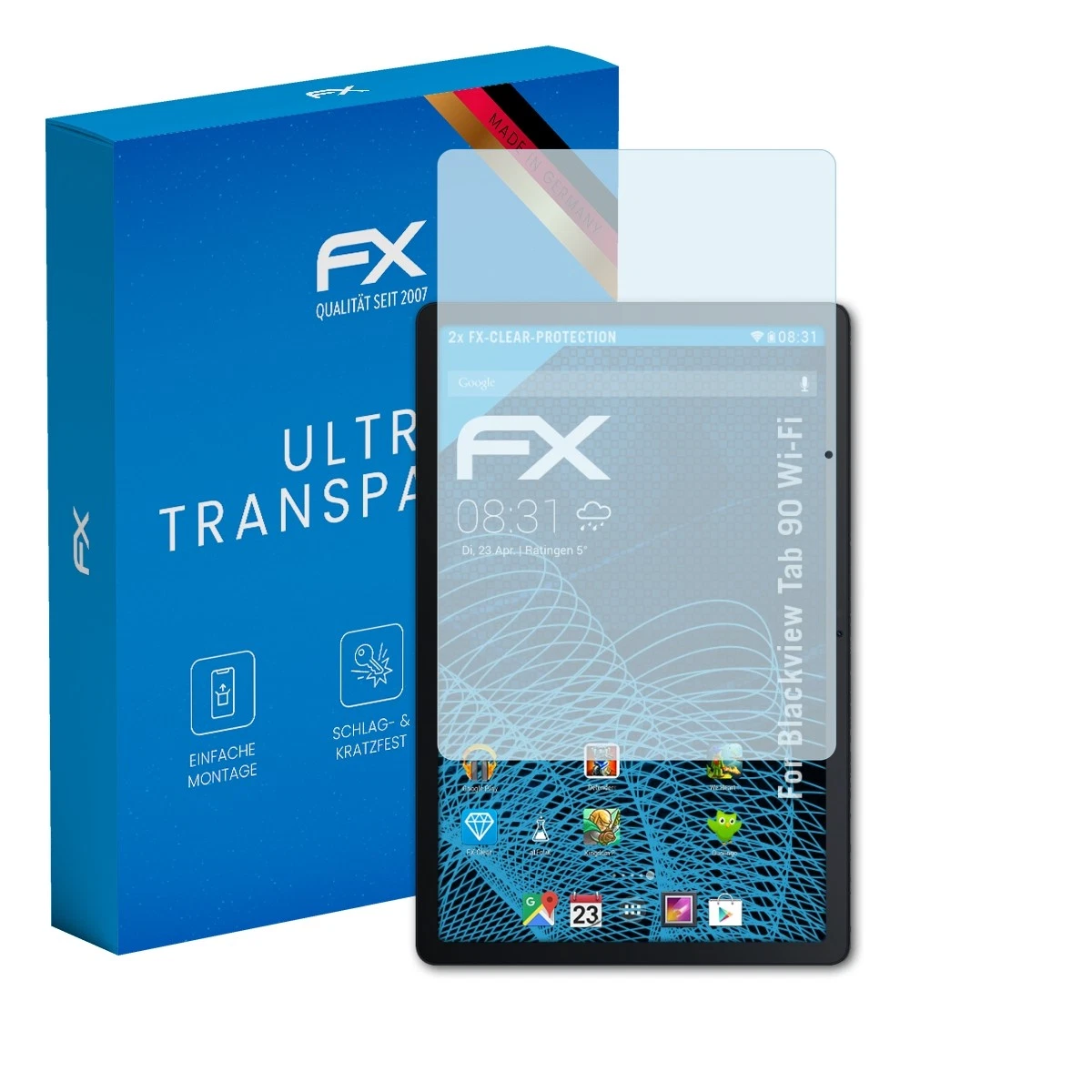 AtFoliX 2x Screen Protector for Blackview Tab 90 Wi-Fi Protective Clear Film