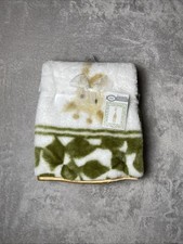 Luvable Friends Baby Throw Blanket Giraffe Leaves Leaf Satin Trim Plush Lovey