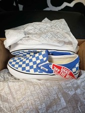 VANS Slip on Blue and White Checkered New in Box One Owner Free Shipping